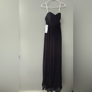 Elegant Navy Strapless Dress